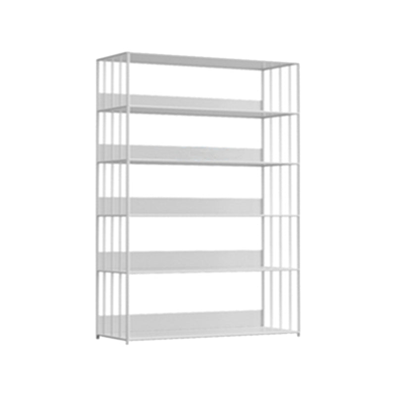Standard Metal Bookshelf Contemporary Open Back Vertical Bookcase