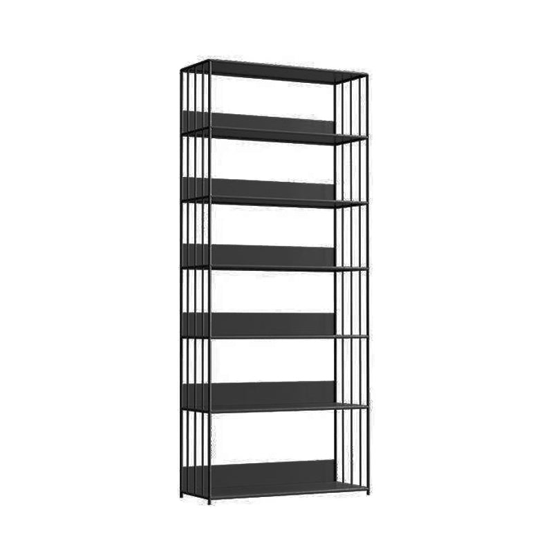 Standard Metal Bookshelf Contemporary Open Back Vertical Bookcase