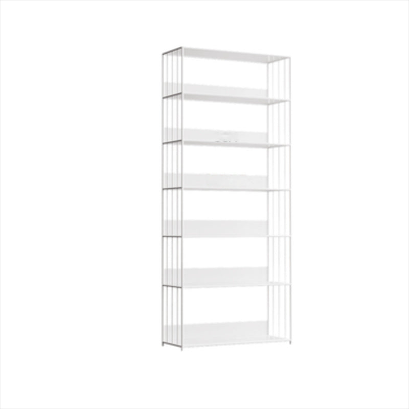 Standard Metal Bookshelf Contemporary Open Back Vertical Bookcase