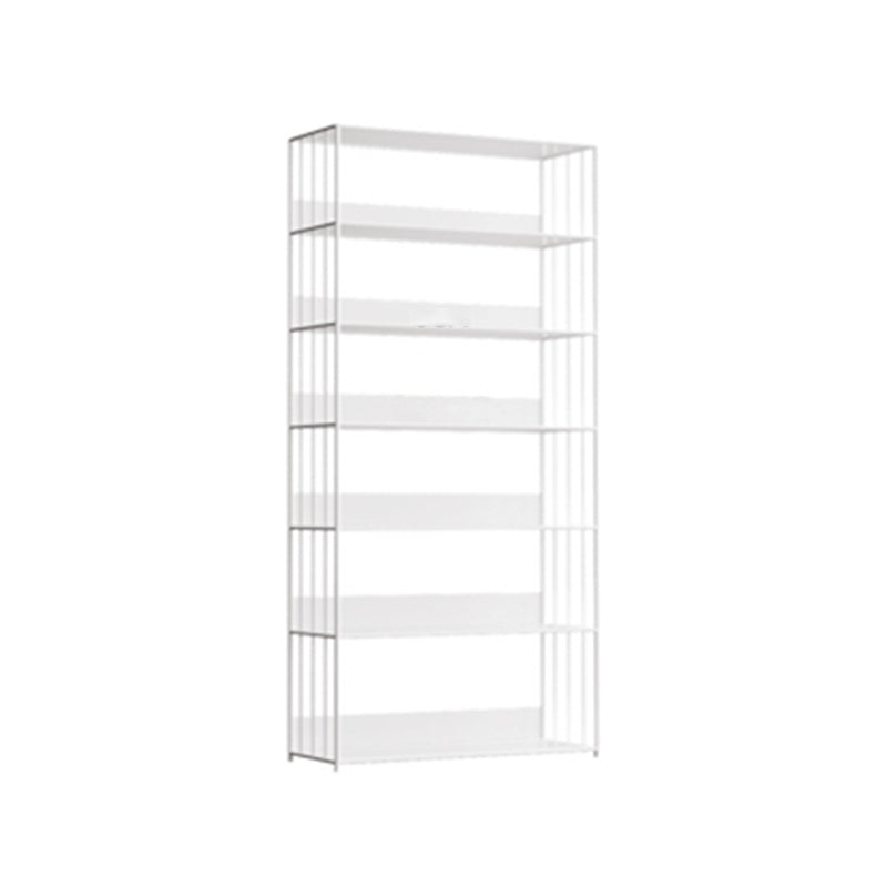 Standard Metal Bookshelf Contemporary Open Back Vertical Bookcase