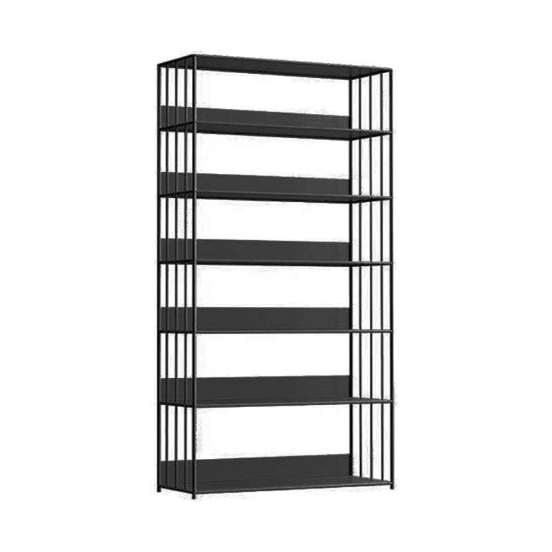 Standard Metal Bookshelf Contemporary Open Back Vertical Bookcase