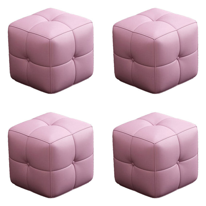 Modern Square Pouf Stain Resistant Colorful Pouf for Living Room