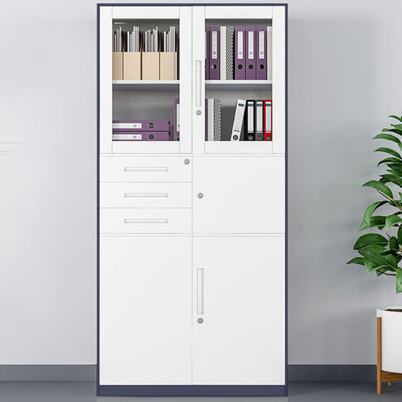 Contemporary File Cabinet Steel Frame Fire-Resistant File Cabinet