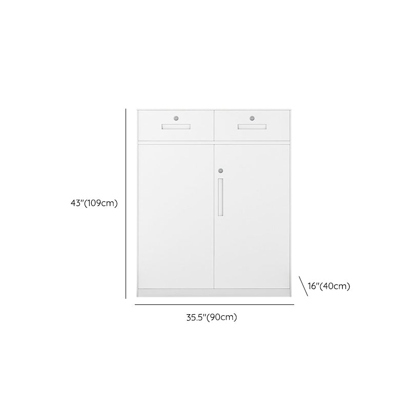 Contemporary File Cabinet Steel Frame Fire-Resistant File Cabinet
