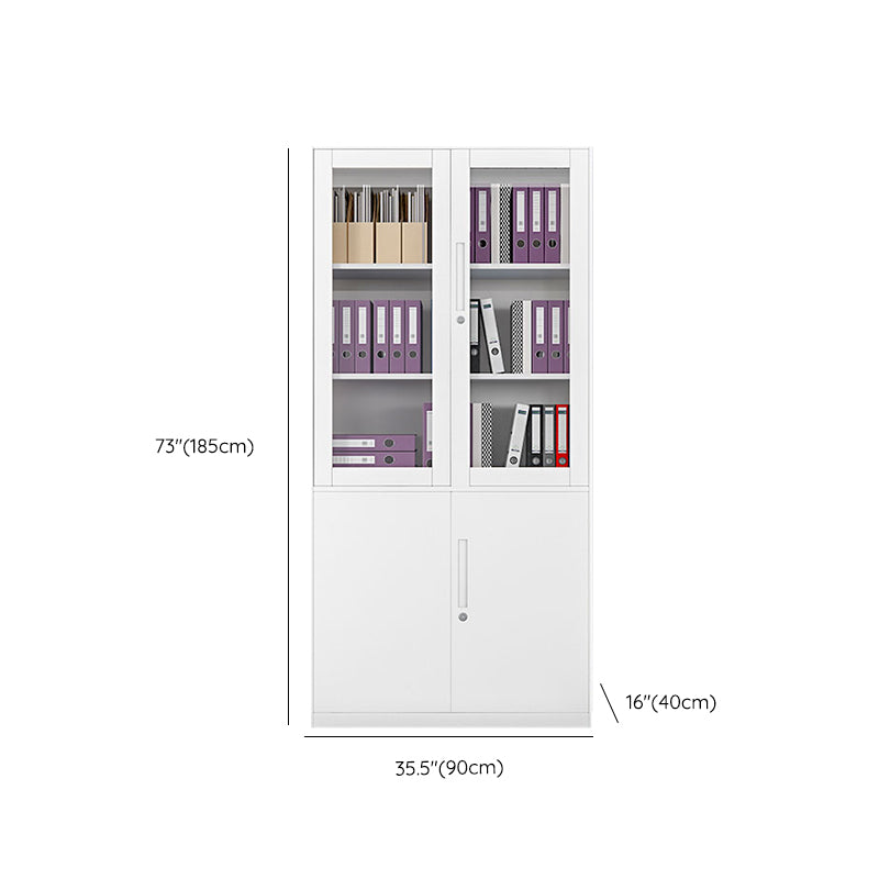 Contemporary File Cabinet Steel Frame Fire-Resistant File Cabinet