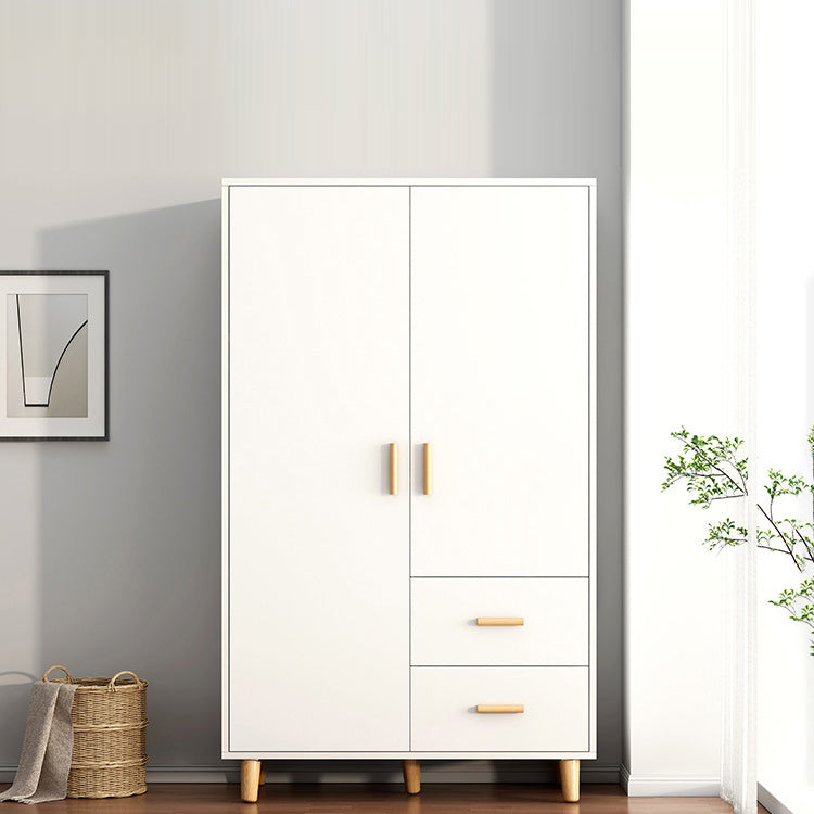 Contemporary Wardrobe Armoire Wooden Armoire with Doors and Legs