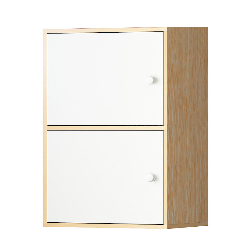 Contemporary Wardrobe Armoire Wood Non-Hanging Armoire with Door