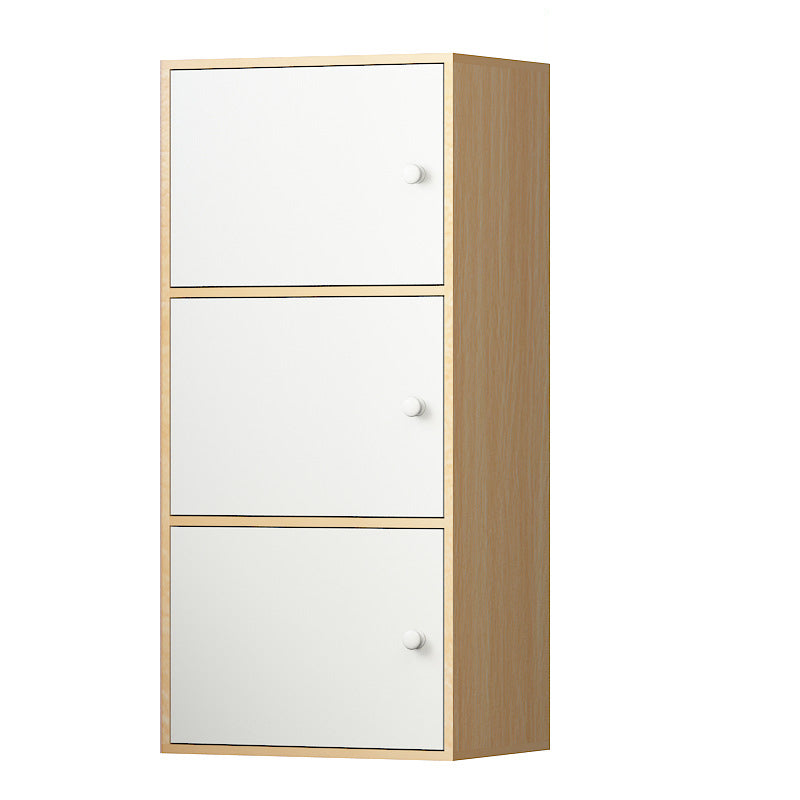 Contemporary Wardrobe Armoire Wood Non-Hanging Armoire with Door