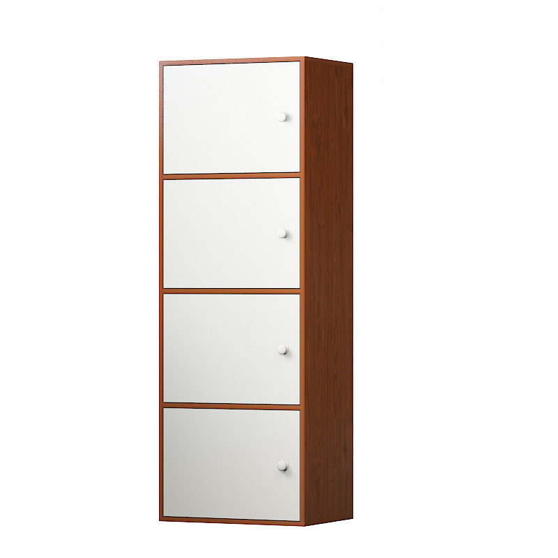 Contemporary Wardrobe Armoire Wood Non-Hanging Armoire with Door