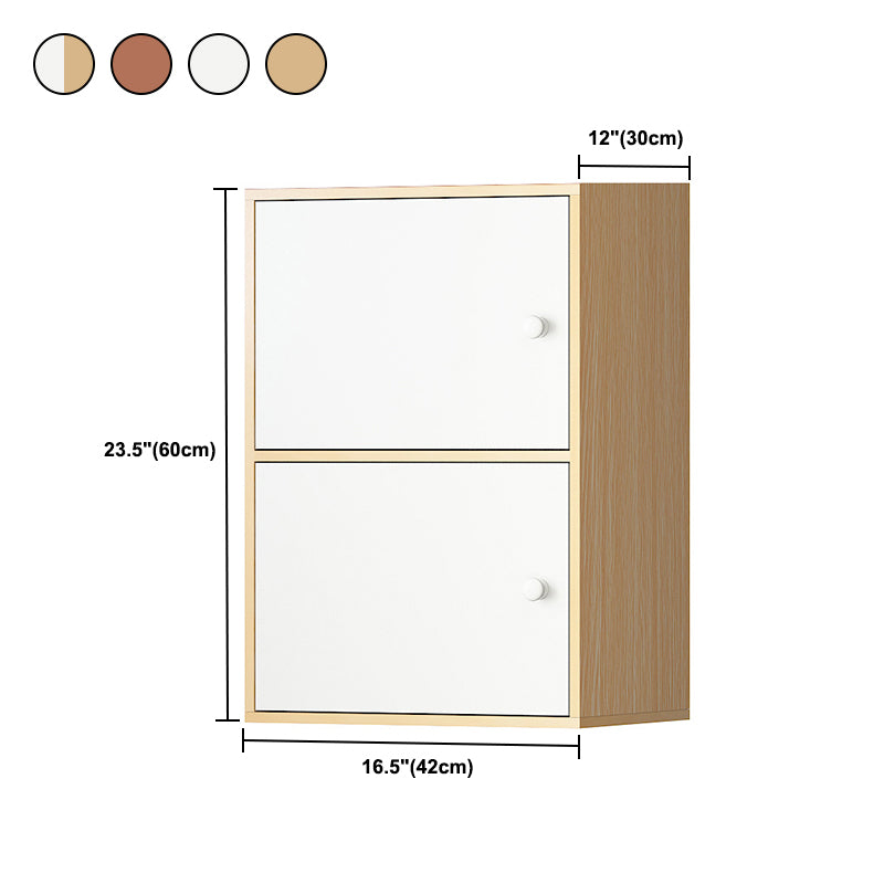 Contemporary Wardrobe Armoire Wood Non-Hanging Armoire with Door