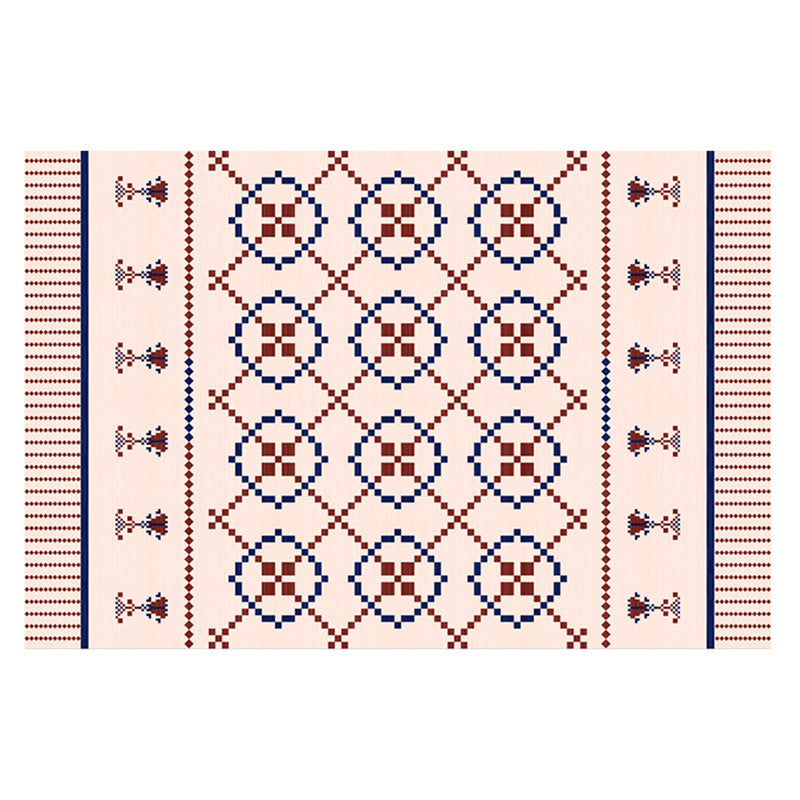 Bohemian Stripe Rug Polyester Indoor Rug Non-slip Area Carpet for Living Room
