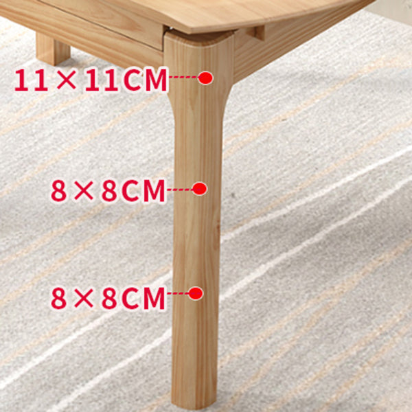 Modern Round Rubberwood Retractable Dining Table with 4 Legs