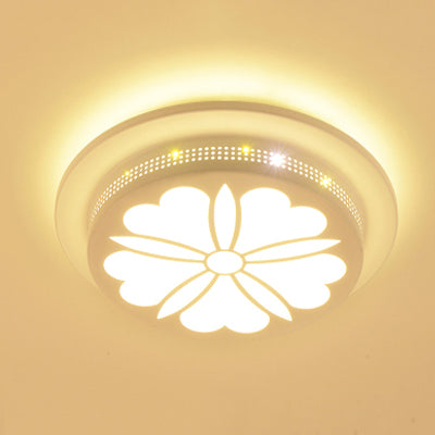 Art Deco Flush Mount Ceiling Light Circular Acrylic Ceiling Lamp for Hallway