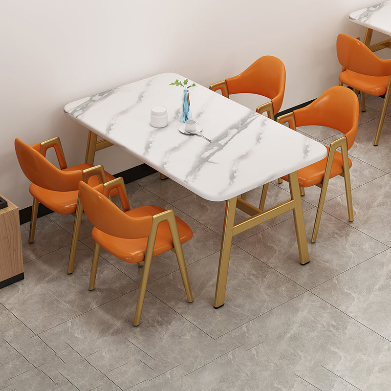 5 Pcs Dinette Set with Manufactured Wood Dining Table and Padded Chairs