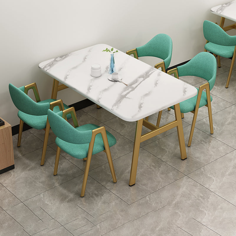 5 Pcs Dinette Set with Manufactured Wood Dining Table and Padded Chairs