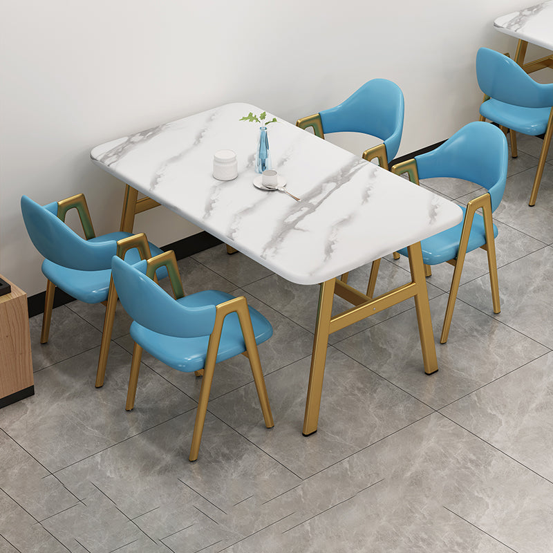 5 Pcs Dinette Set with Manufactured Wood Dining Table and Padded Chairs