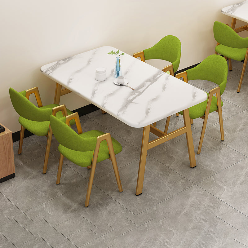 5 Pcs Dinette Set with Manufactured Wood Dining Table and Padded Chairs
