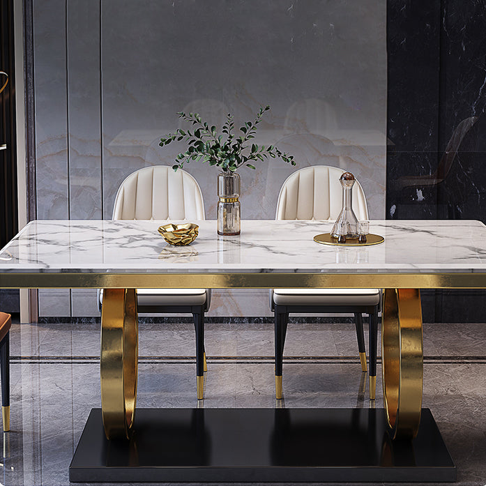 1/3/5/7 Piece Faux Marble Top Rectangle Dining Room Furniture Set