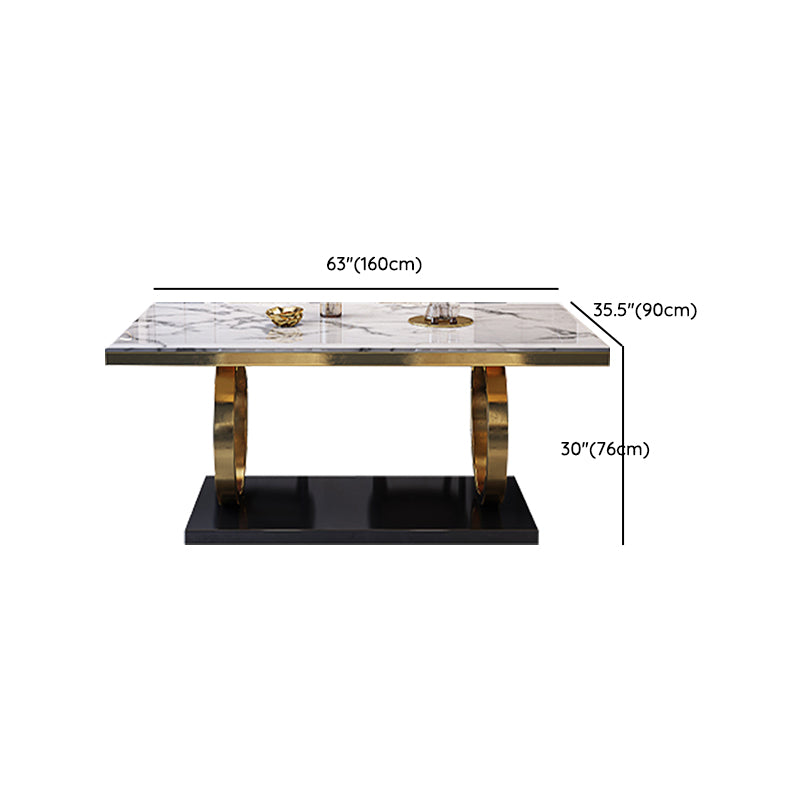 1/3/5/7 Piece Faux Marble Top Rectangle Dining Room Furniture Set