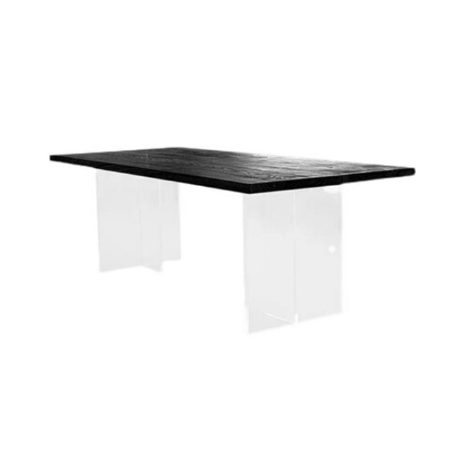 Contemporary Style Solid Black Wood Dining Table with Chairs