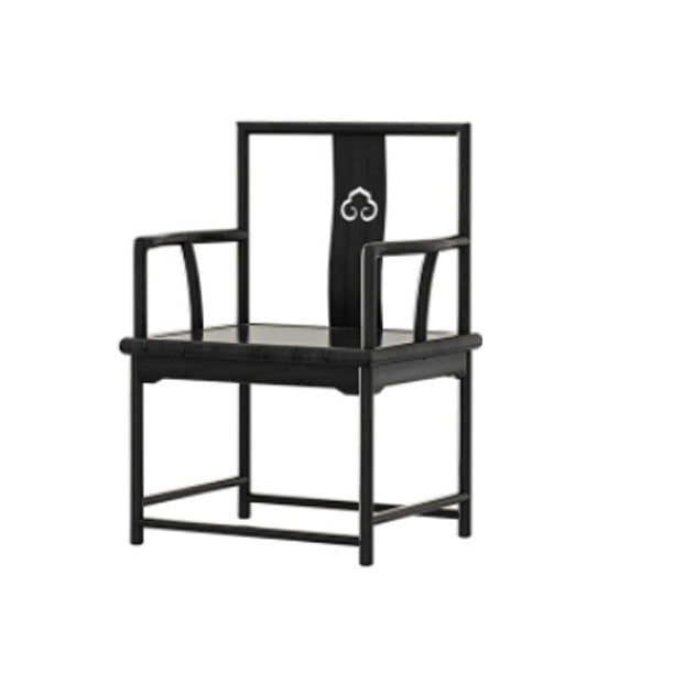Contemporary Style Solid Black Wood Dining Table with Chairs