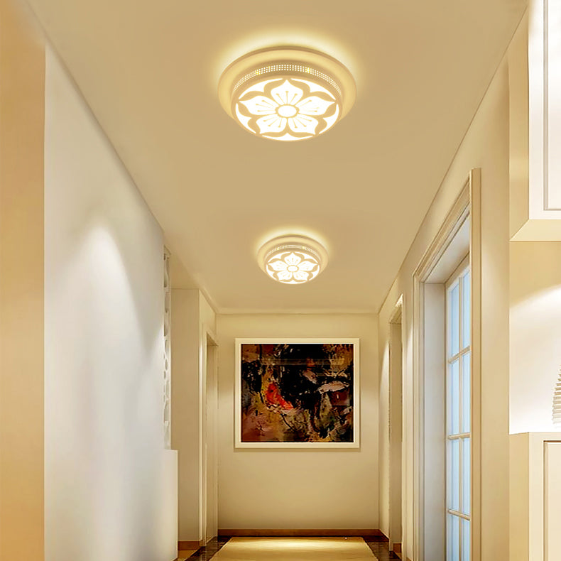 Art Deco Flush Mount Ceiling Light Circular Acrylic Ceiling Lamp for Hallway