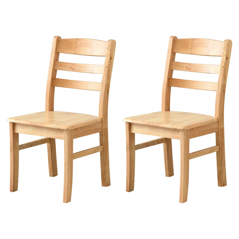 Contemporary Indoor Ladder Back Solid Wood Armless Dining Chair