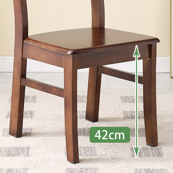 Contemporary Indoor Ladder Back Solid Wood Armless Dining Chair