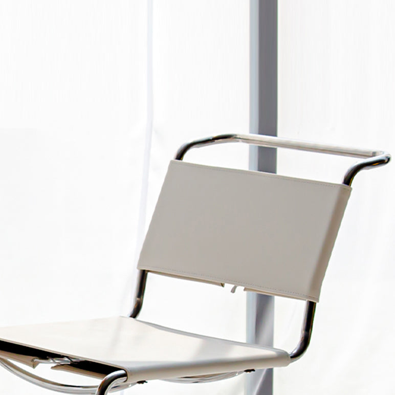 Contemporary Style Open Back Leather Armless Dining Side Chair for Home
