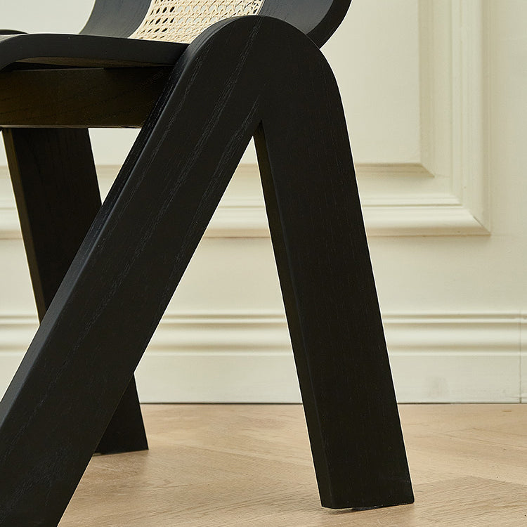Contemporary Dining Room Armless Solid Wood Parsons Dining Chair