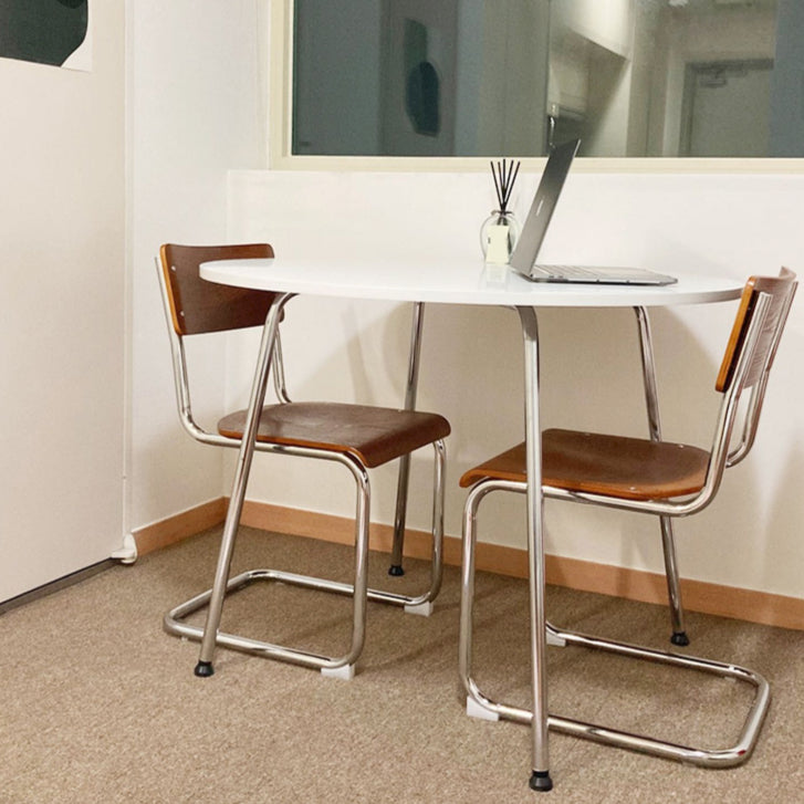 Contemporary Style Open Back Wood Armless Dining Side Chair for Home