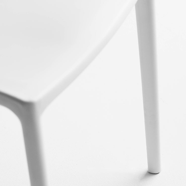 Modern Dining Room Wingback Armless Plastic Stacking Dining Chair