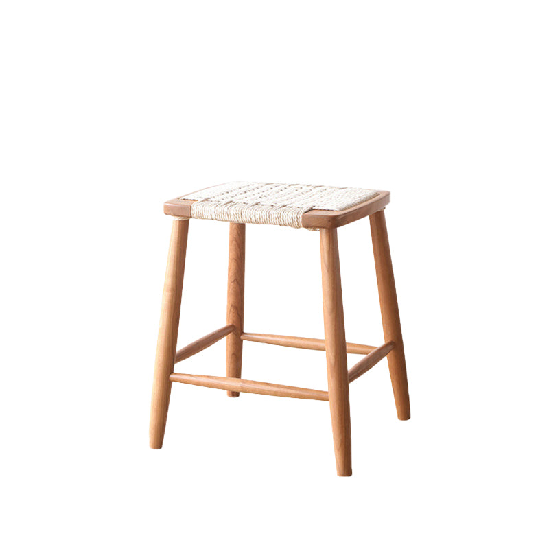 Contemporary Backless Bar Stools with Cherry Solid Wood Base