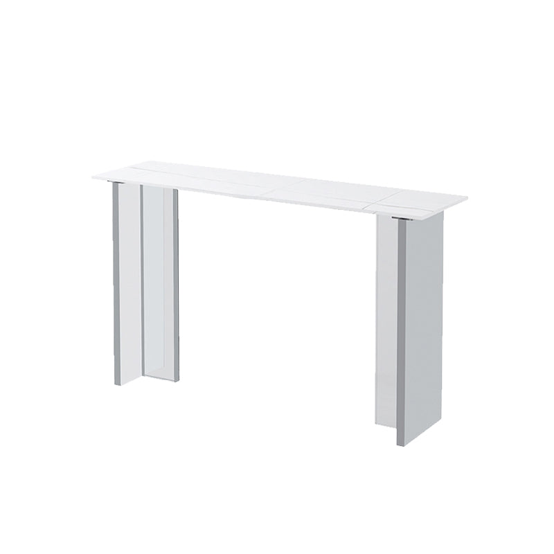 Modern Sintered Stone Top Rectangle Bar Dining Table with Acrylic Base