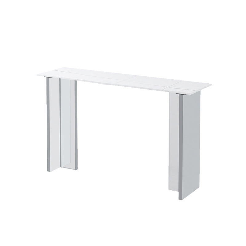 Modern Sintered Stone Top Rectangle Bar Dining Table with Acrylic Base