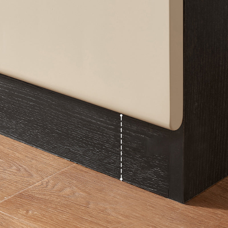 Stone Top Sideboard Modern Style Solid Wood with Adjustable Shelving