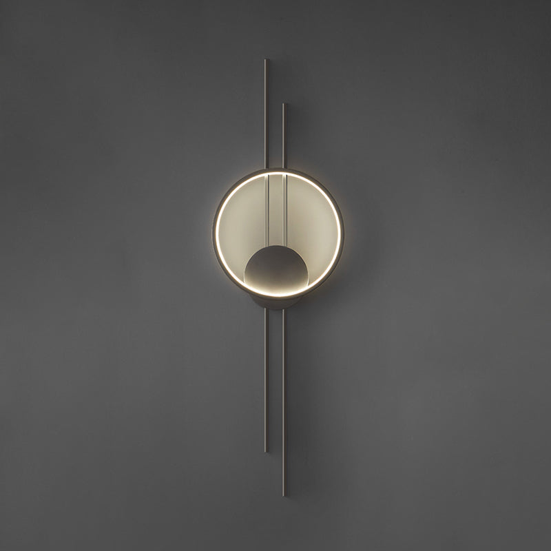 Single Contemporary Golden/Black Wall Mounted Sconce LED Linear Wall Light for Hallways