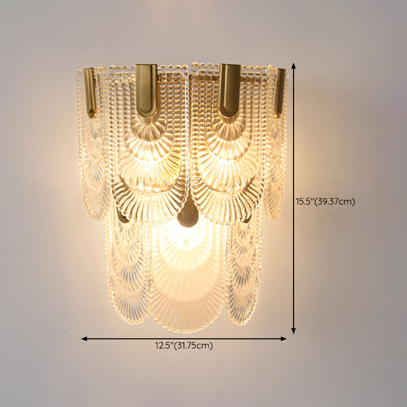 Postmodern Wall Light Sconce Glass Shade Wall Light Fixture for Bedroom