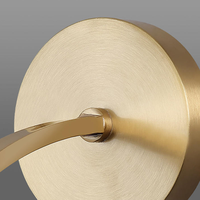 Contemporary Single Golden Wall Mounted Sconce Glass Shaded Statement Wall Light