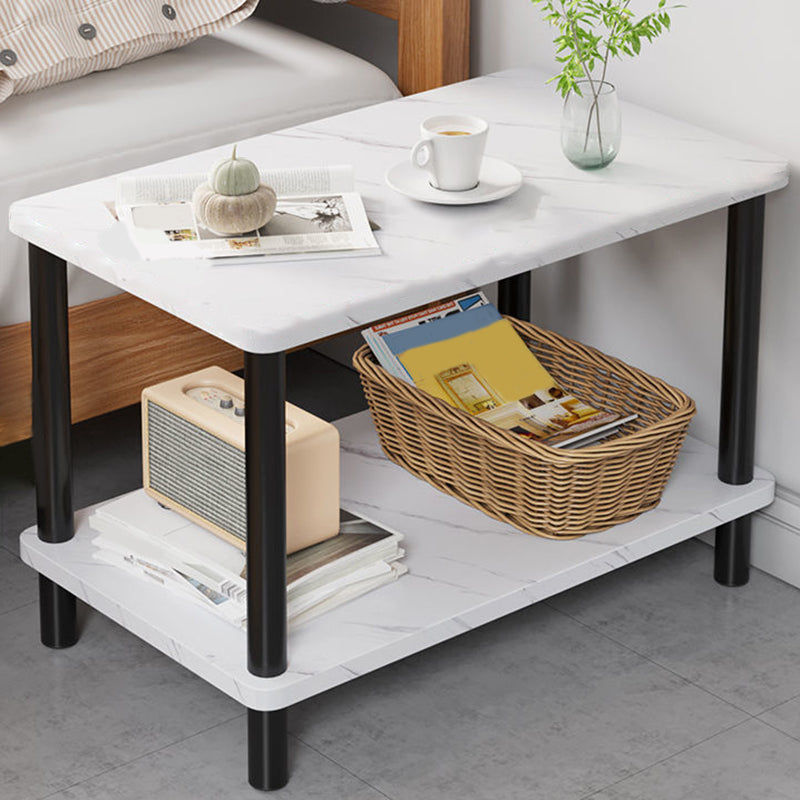 Scandinavian Open Storage Accent Table Nightstand 21" Tall with Legs