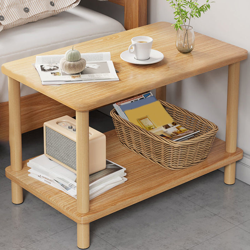 Scandinavian Open Storage Accent Table Nightstand 21" Tall with Legs