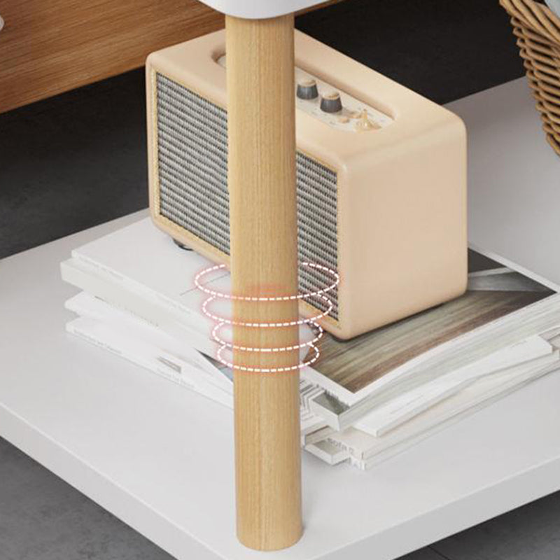 Scandinavian Open Storage Accent Table Nightstand 21" Tall with Legs