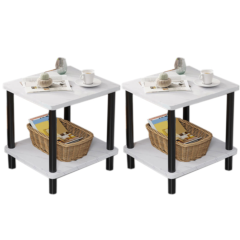 Scandinavian Open Storage Accent Table Nightstand 21" Tall with Legs