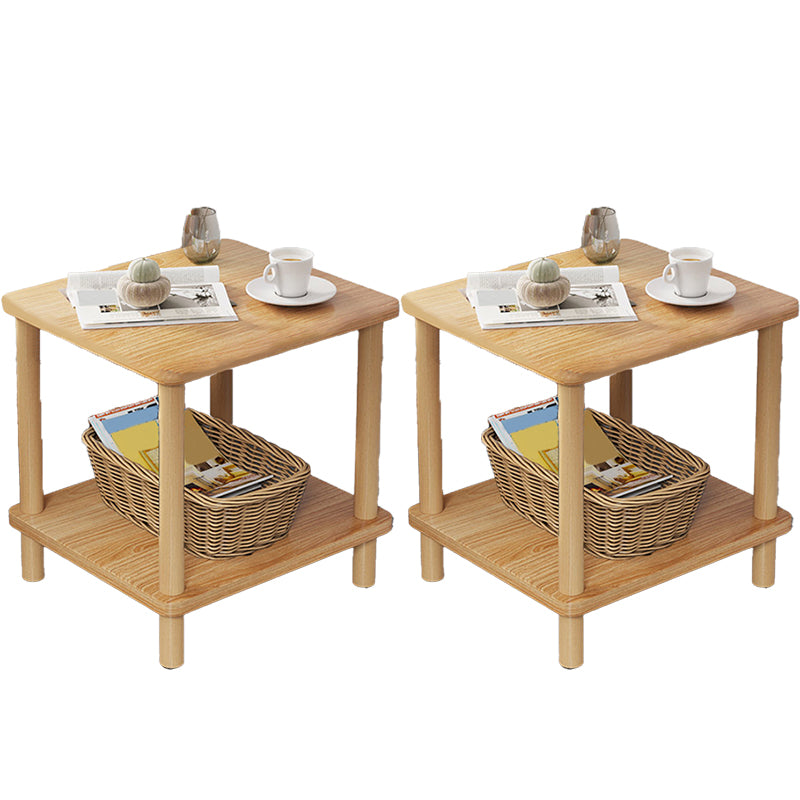 Scandinavian Open Storage Accent Table Nightstand 21" Tall with Legs