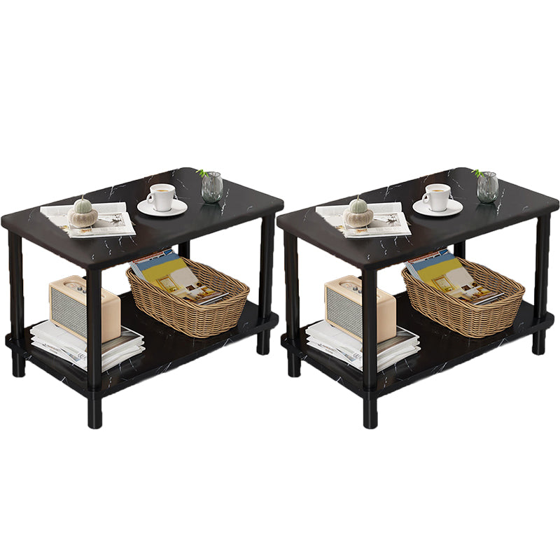 Scandinavian Open Storage Accent Table Nightstand 21" Tall with Legs