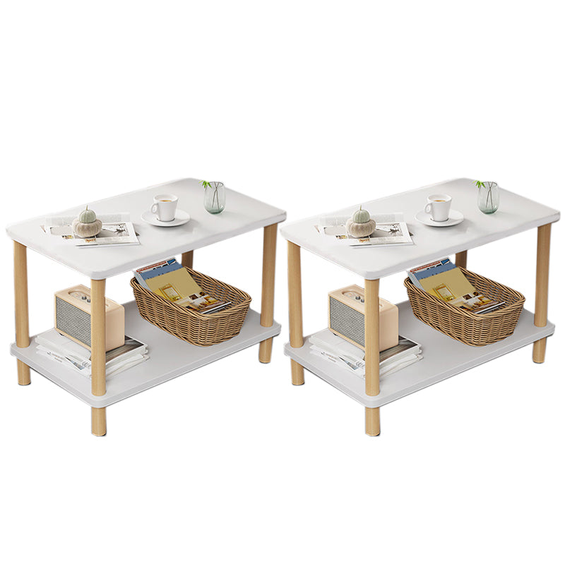 Scandinavian Open Storage Accent Table Nightstand 21" Tall with Legs