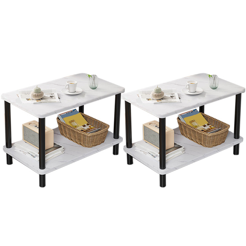 Scandinavian Open Storage Accent Table Nightstand 21" Tall with Legs