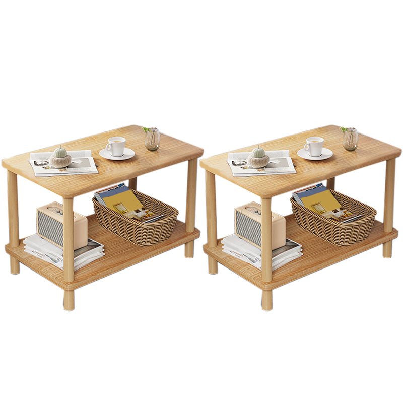 Scandinavian Open Storage Accent Table Nightstand 21" Tall with Legs