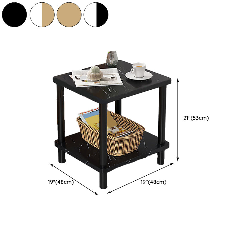 Scandinavian Open Storage Accent Table Nightstand 21" Tall with Legs