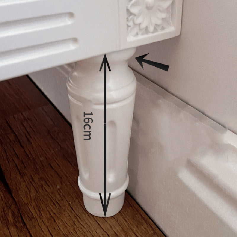 Glam White Horizontal Storage Chest with Soft-Close Drawers for Home